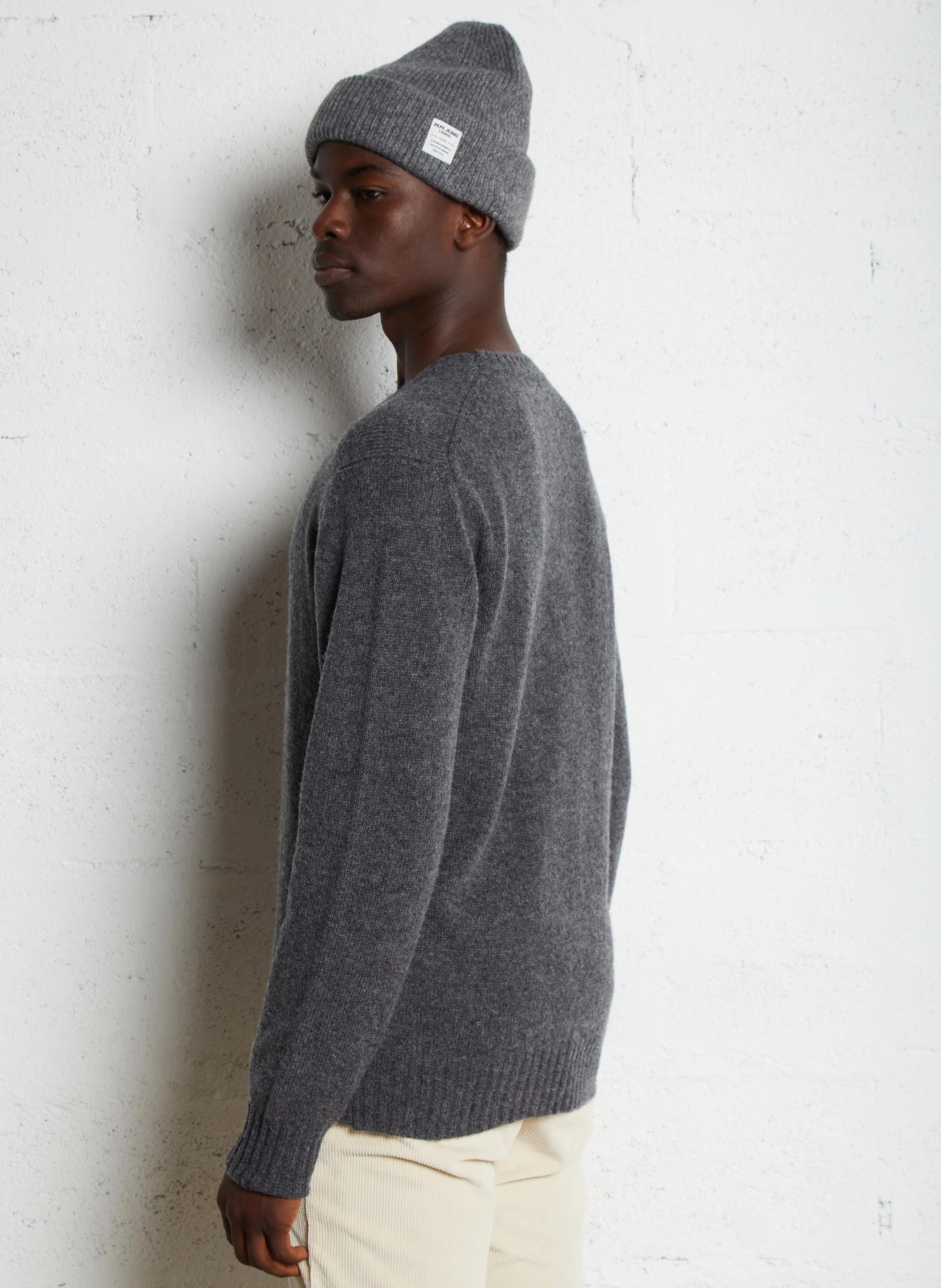 SHETLAND - Pull col rond en cachemire | Gris