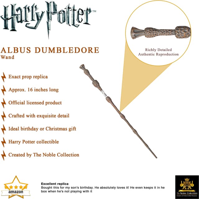 Noble Collection Harry Potter toy tryllestav (Dumbledore's tryllestav)