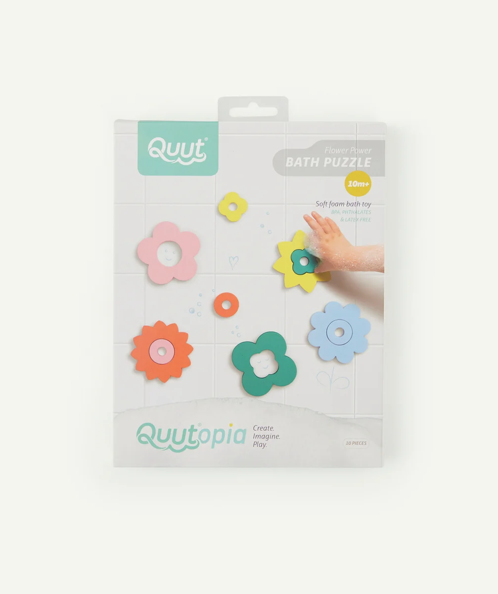 QUUTPUZZLE DE BAIN FLEURS