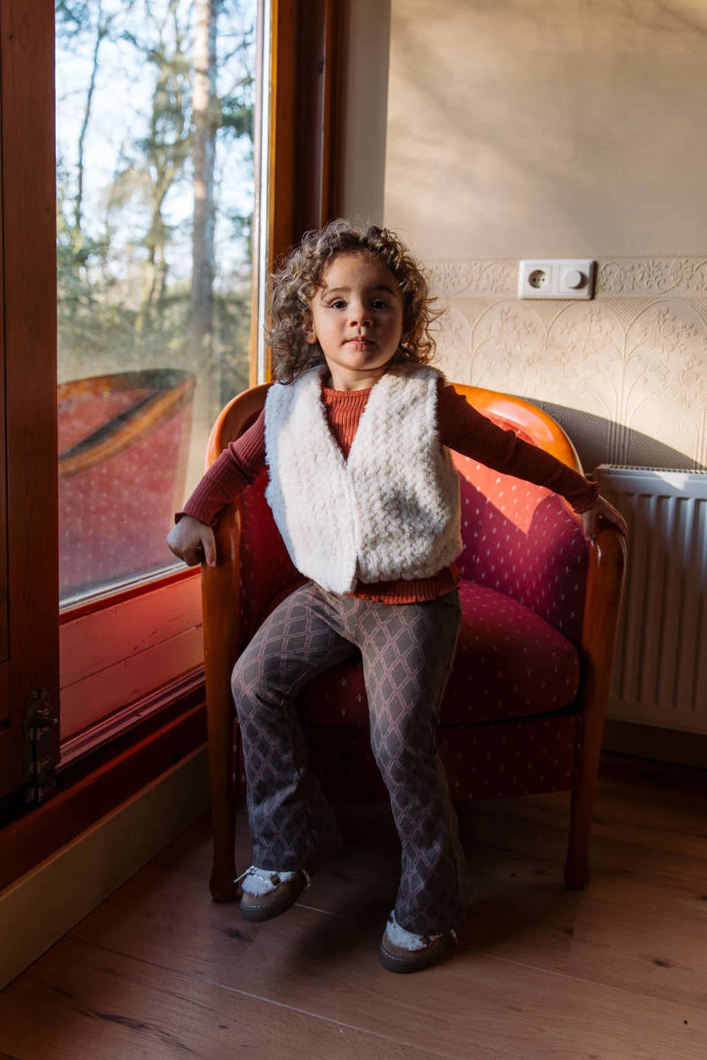 LEVV Little regular flared broek bruin