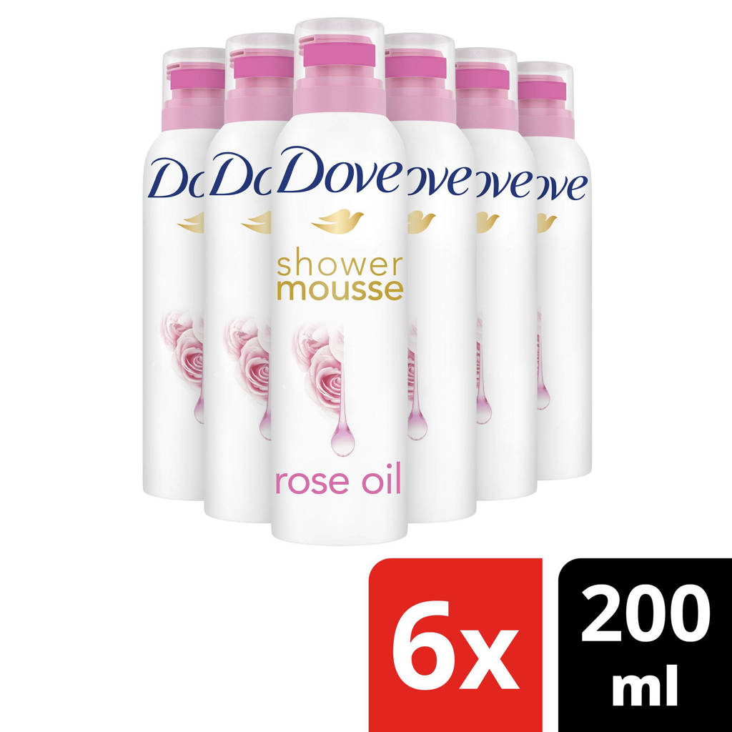 Zachte huid & luxe gevoelRose Oil doucheschuim - 6 x 200 ml