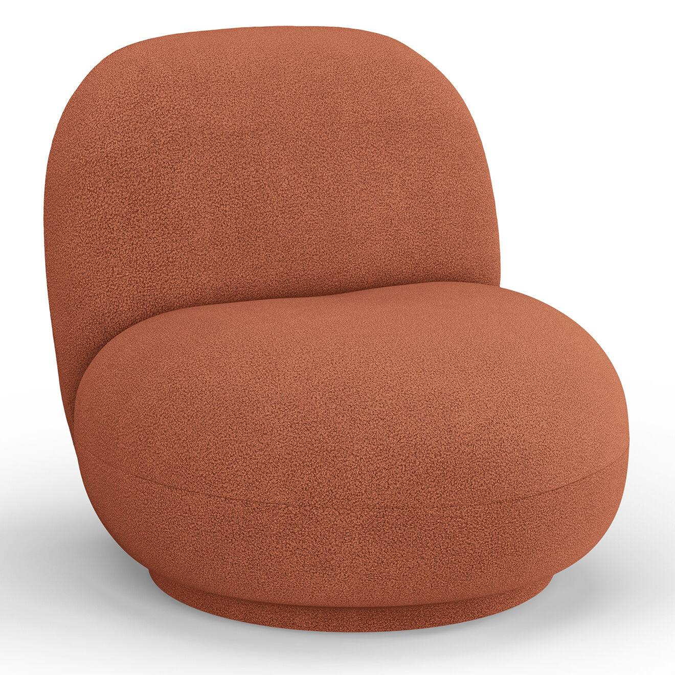 Micadoni Fauteuil Pivotant Chuck brique - 80x73x78 cm