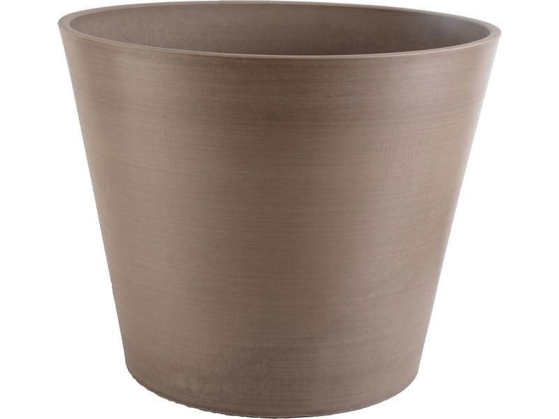 Van der Gucht Blumentopf Woodstone Ø 31 cm x 25 cm Taupe Pflanzentopf