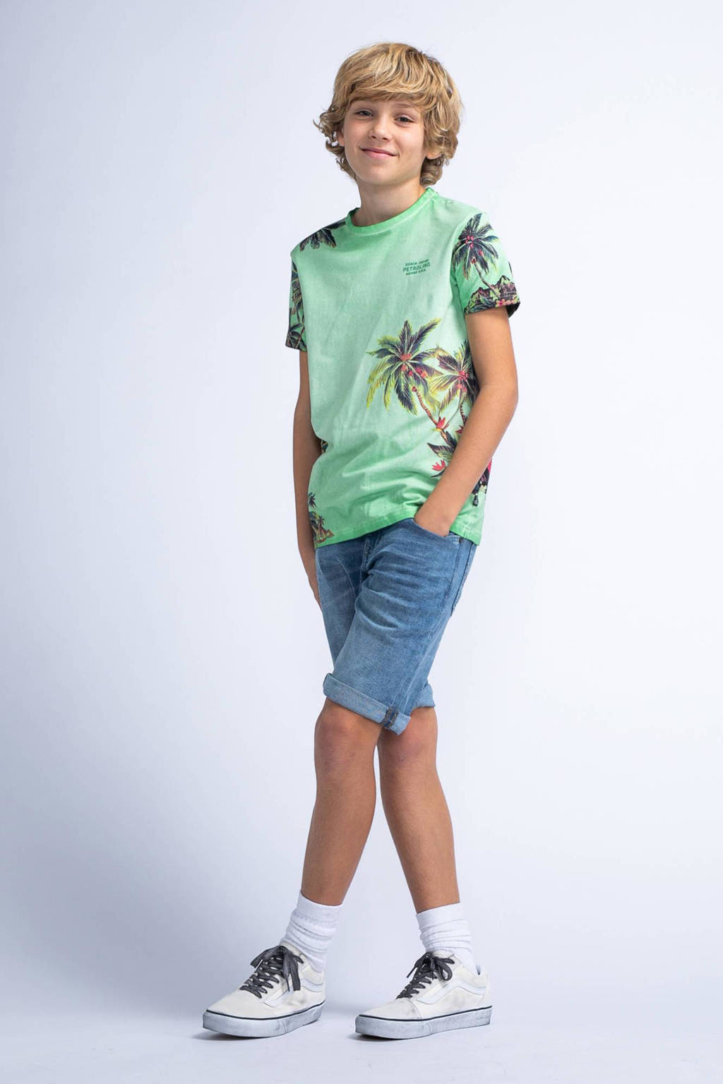 Petrol Industries T-shirt met all over print multicolor