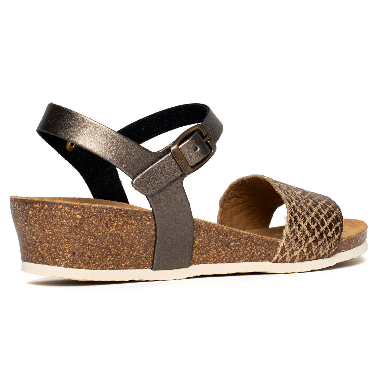 Sunbay Sandales compensées Esperance bronze - Talon 4 cm