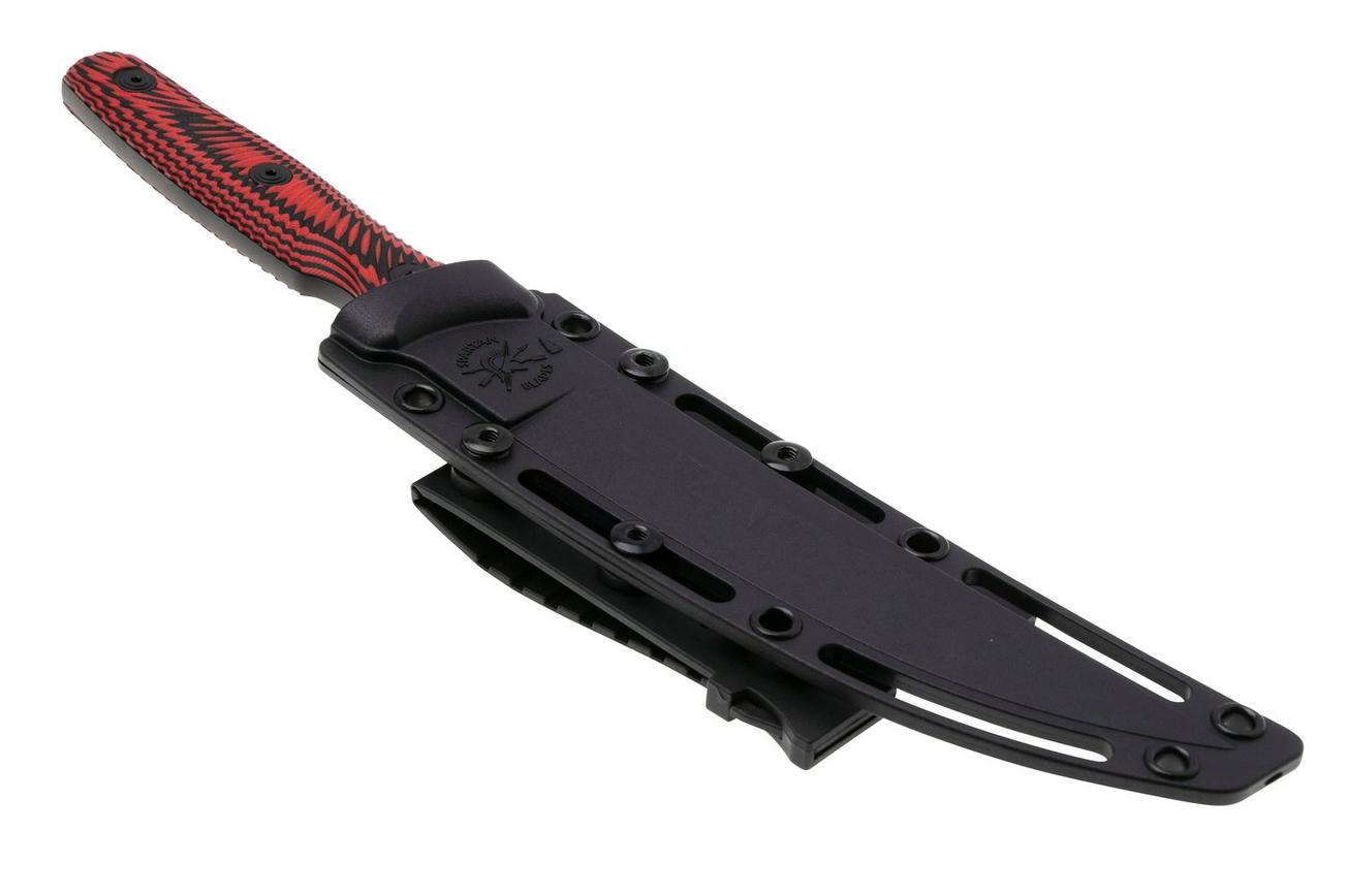 Spartan Blades Spartan-Ronin Torii, Black Red G10, PVD D2, tactisch mes