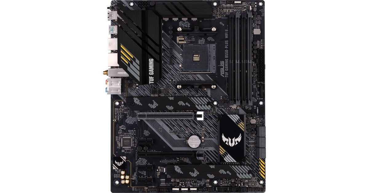 ASUSTUF Gaming B550-PLUS WIFI II socket AM4 moederbord  (Zwart, RAID, Gb-LAN, WLAN, BT, Sound, ATX)
