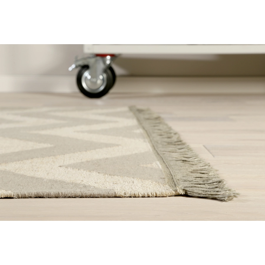 Green Looop Handweb-Teppich Cannes beige taupe