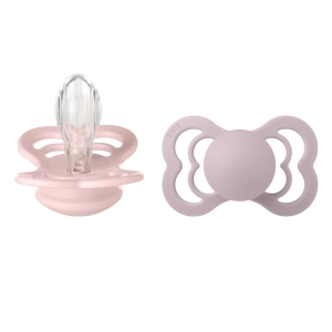BIBS Silicone Symmetrical 6-12m blossom dusky lilac, 2 Stück