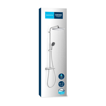 Grohe Douchesysteem Vitalio Comfort 250 met thermostaatkraan, Max. 8,0L/M Bij 3 Bar - Chroom - hartafstand kraan 15 cm