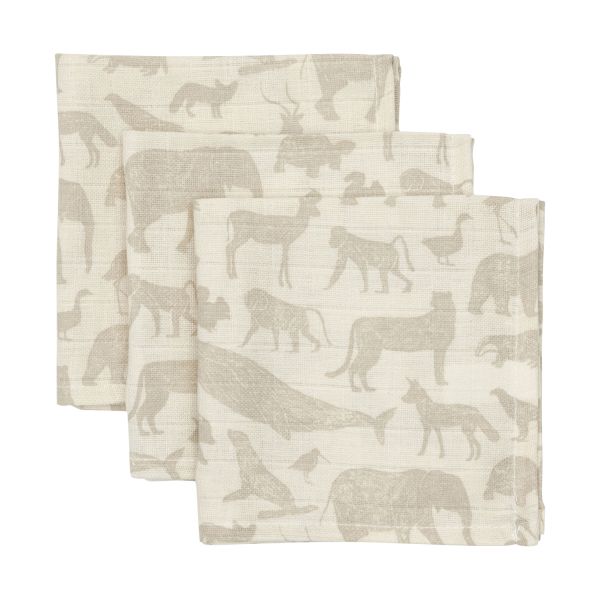 Jollein Animals Hydrofiel Monddoekje 3 Stuks