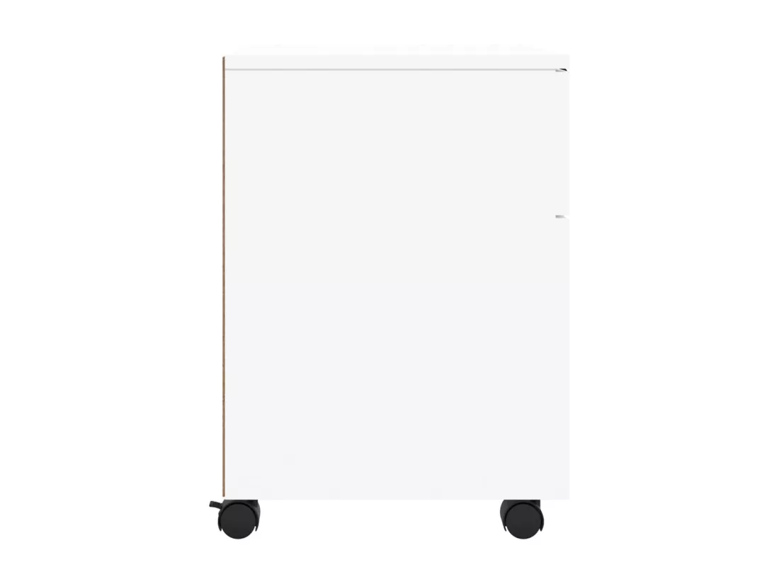 Classeur mobile avec roues Blanc 45x38x54 cm Bois d'ingénierie