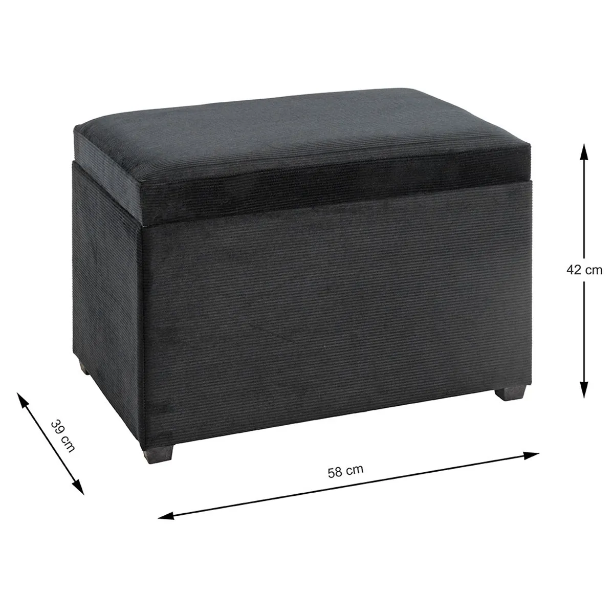 Pegane Coffre Velours Noir