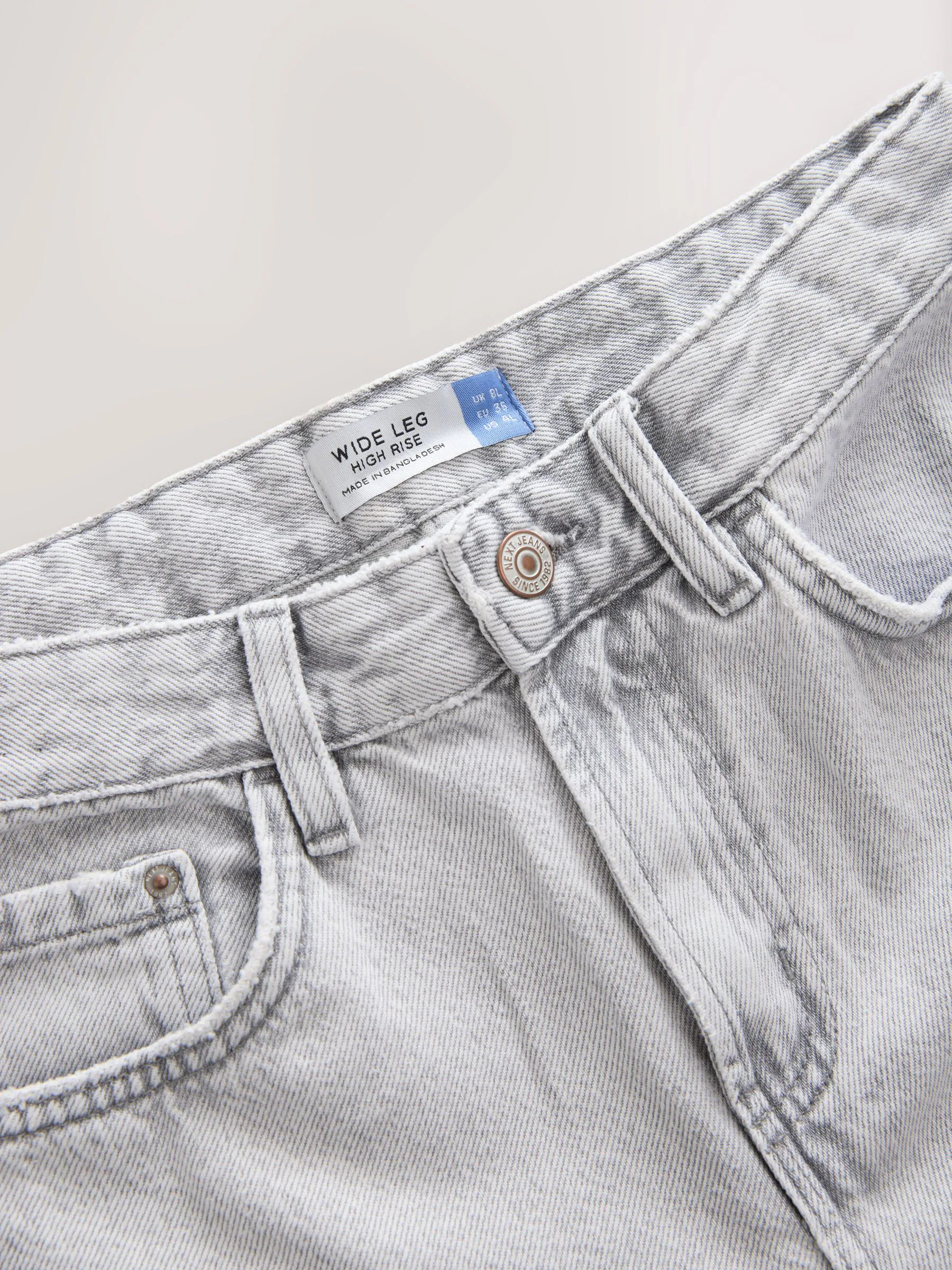 Grijs - Jeans met wijde pijpen