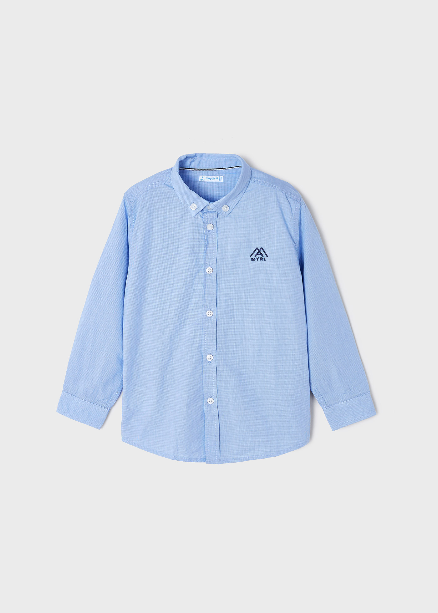 Camisa lisa de algodão sustentável para meninos
