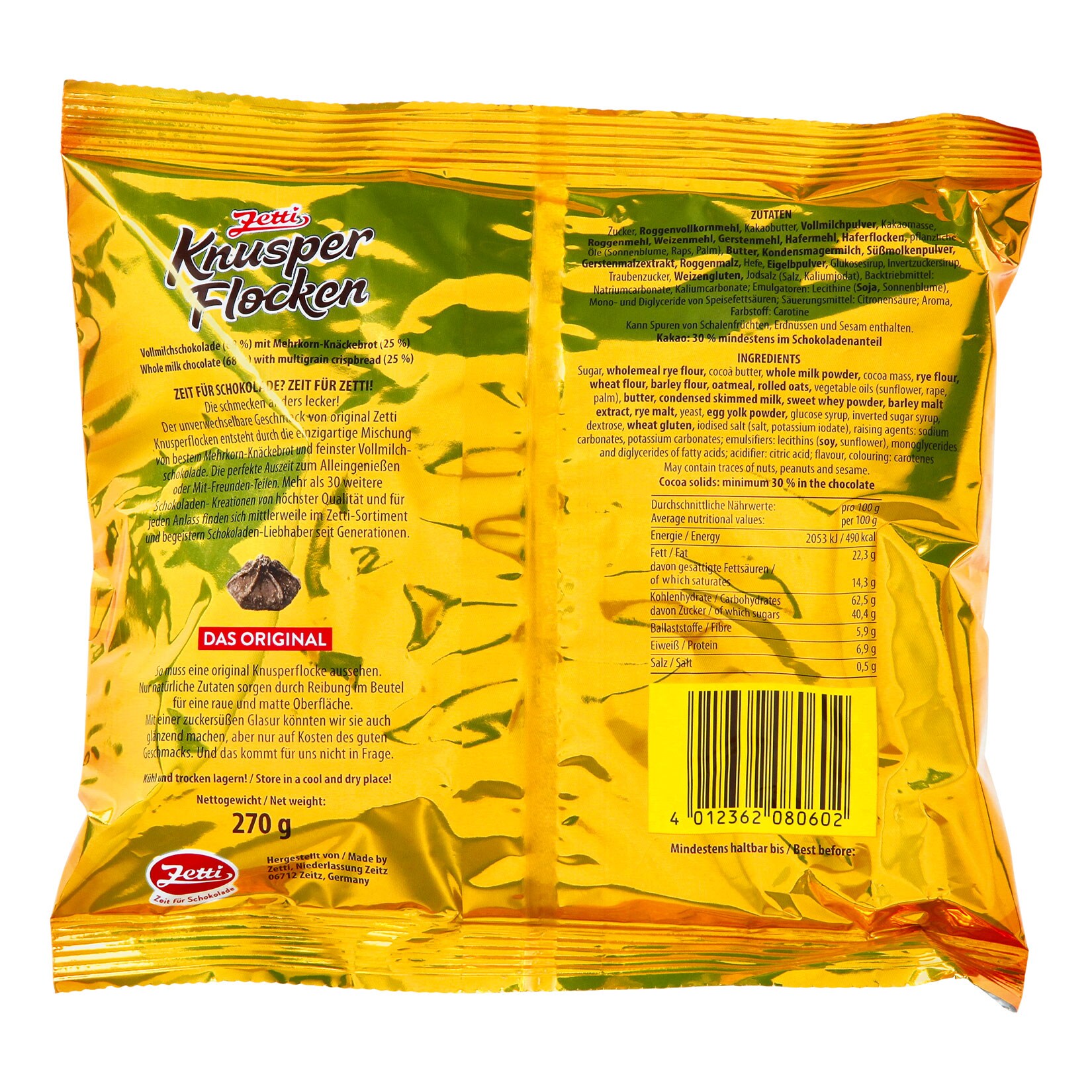 Zetti Knusperflocken 270 g, 28er Pack