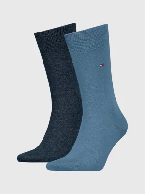 Pacote com 2 pares de meias clássicas com estampa de bandeira.