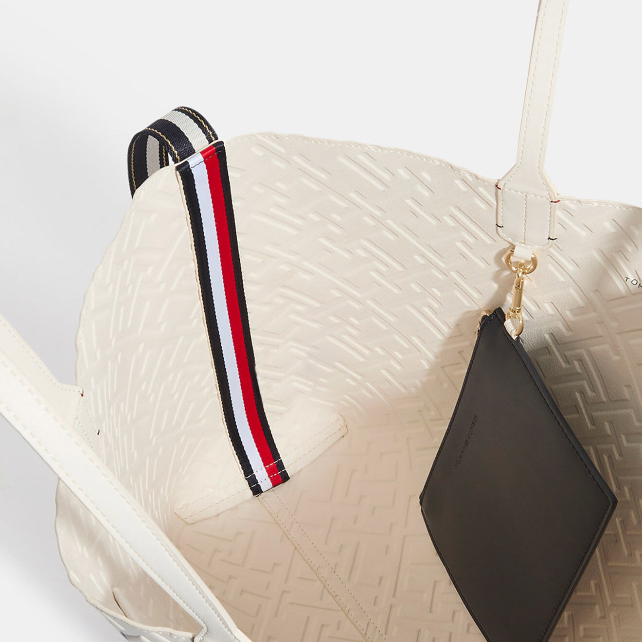Tommy Hilfiger Sac cabas Iconic mono blanc - 31x43x15 cm