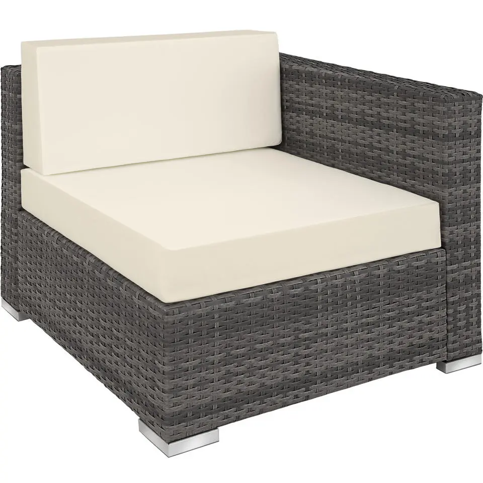 tectake - Loungeset Parijs - wicker - grijs