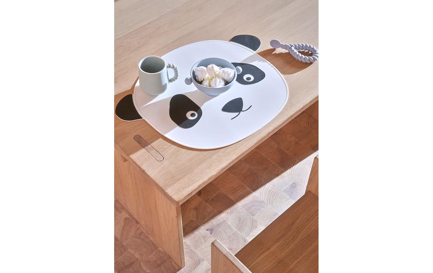 Kindertischset Panda Schwarz/WeissTischset aus Silikon
