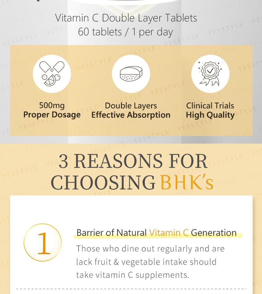 BHK's - Vitamine C Dubbellaags Tabletten