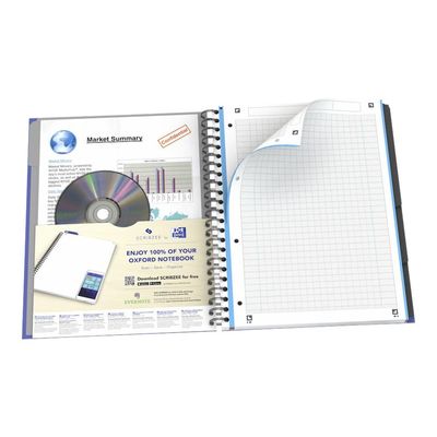 Oxford Europeanbook - Cahier A4 (21x29,7 cm) - 240 pages - grands carreaux (Seyes) - disponible dans différentes couleurs