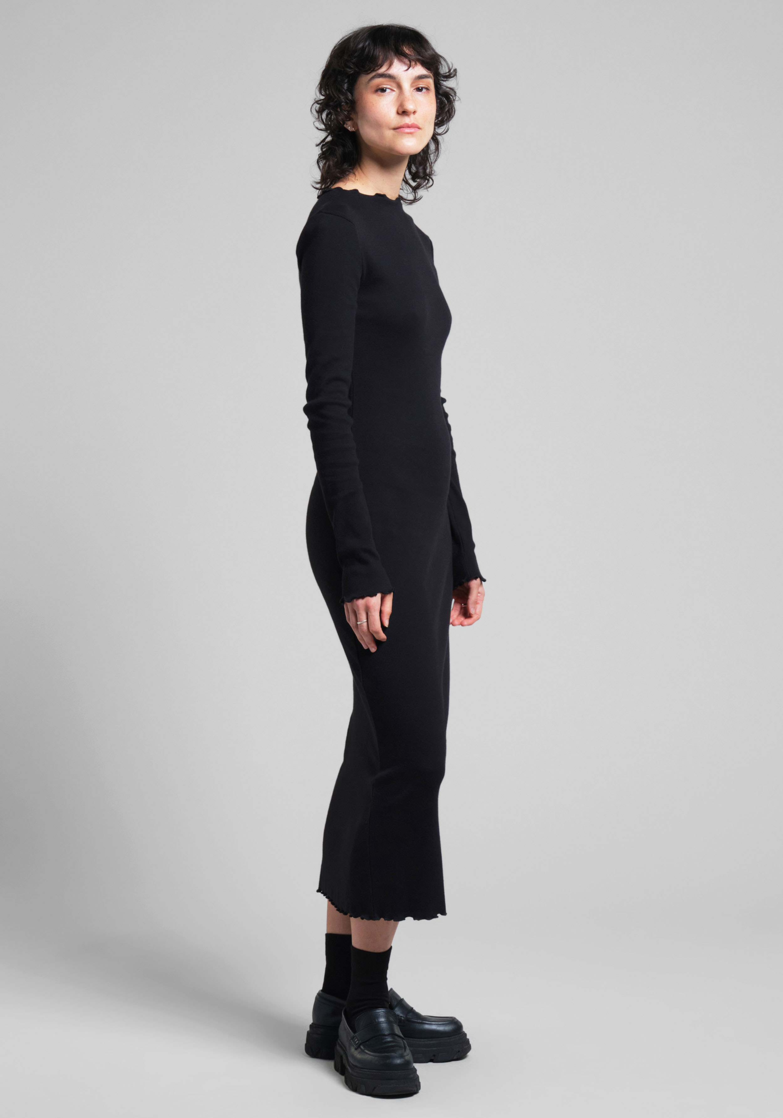 Dedicated Kleid Lofta Rib Black