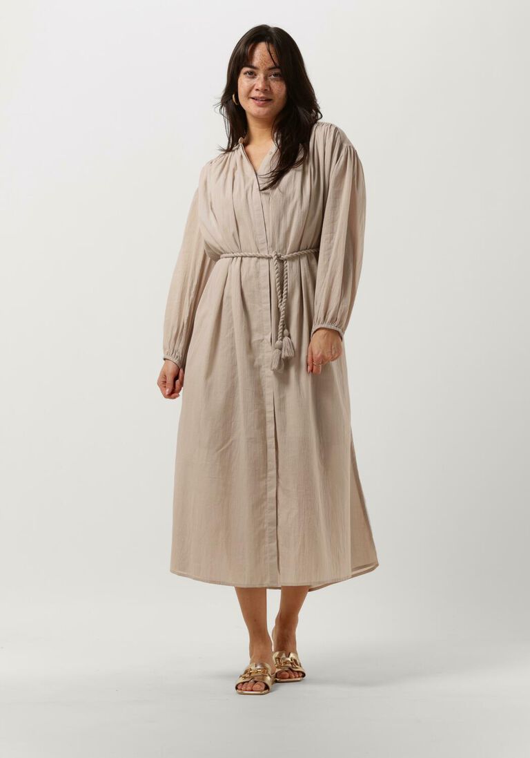 IBANA beige ibana midi jurk donte