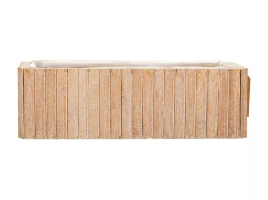 Panier rectangulaire en bois marron 35.5x14.5x11h