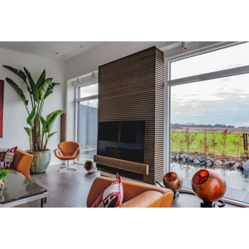 Lattenwand 260x52,6 cm gerookt eiken, dikte 22 mm