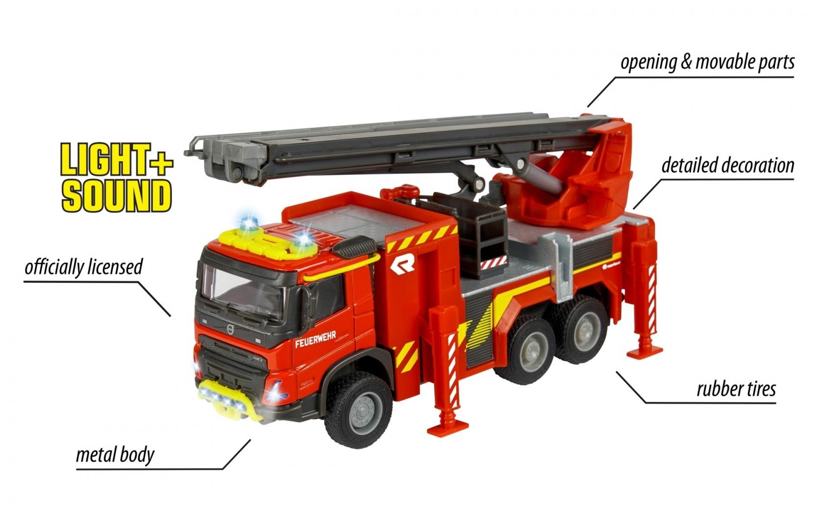 Rettungsfahrzeug Volvo Truck FeuerwehrwagenSpielzeug-Feuerwehrauto mit Licht und Sound