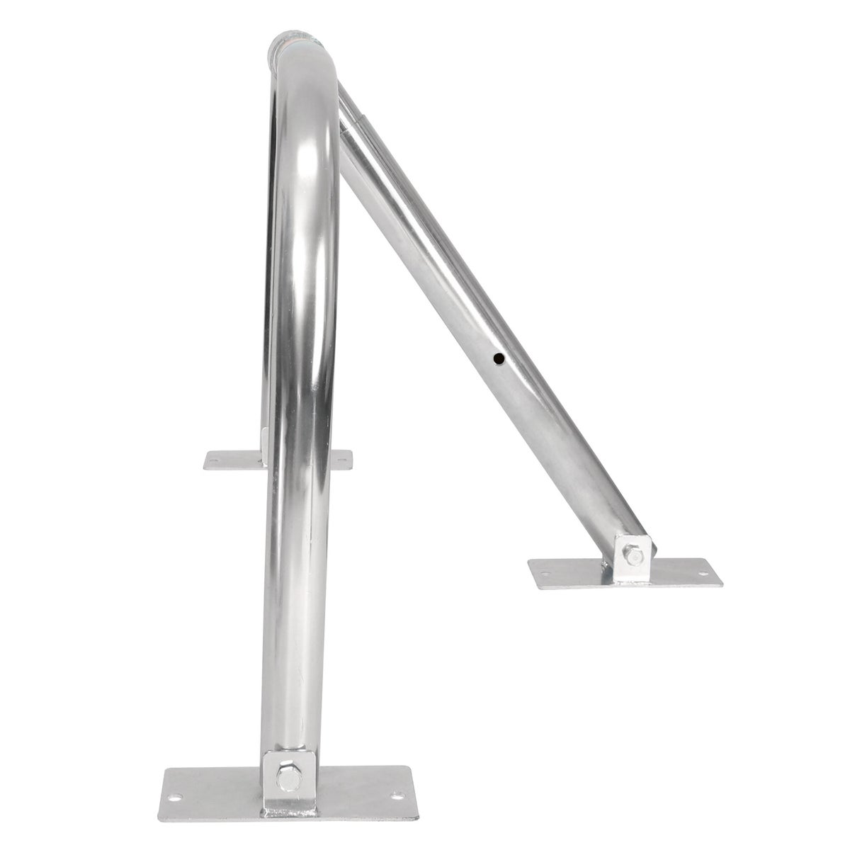 ECD Duitsland 2x Parkeerbarrière Parkeerpaal 84 x 48 cm, opvouwbaar, inklapbaar, gemaakt van gegalvaniseerde metalen buis 32 mm, parkeerbarrière met 3 poten en 2 rode waarschuwingsstrepen, afzetpaal parkeerblokkering parkeerbarrière