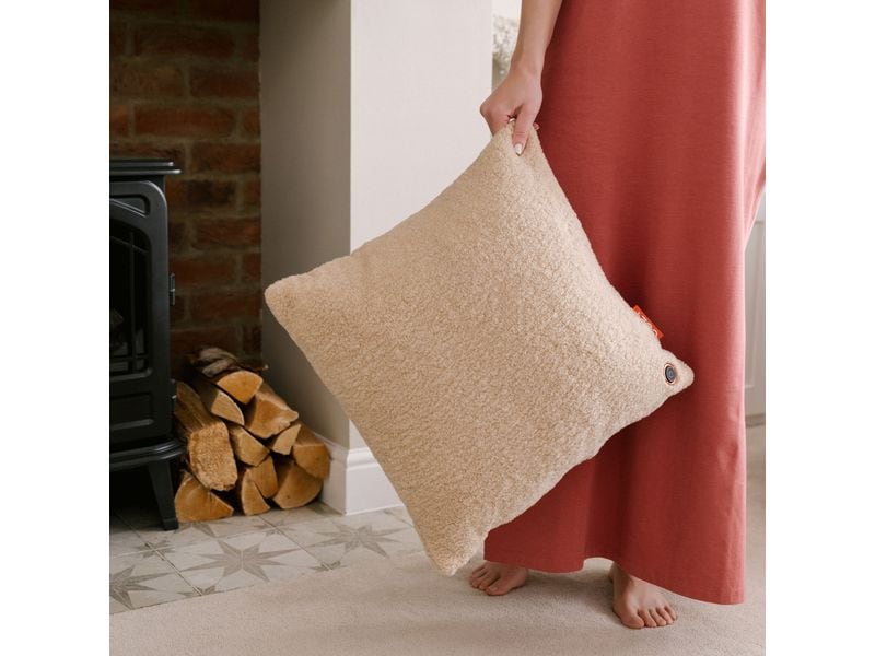 Bodi-Tek Heizkissen Cozy Una Wooly Akkubetrieb, Beige Wärmekissen für mehr Komfort und Wärme
