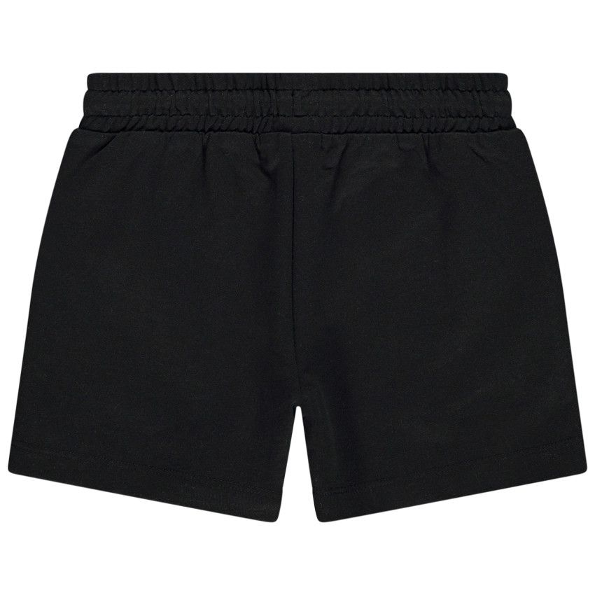 Short en molleton uni pour fille - Noir