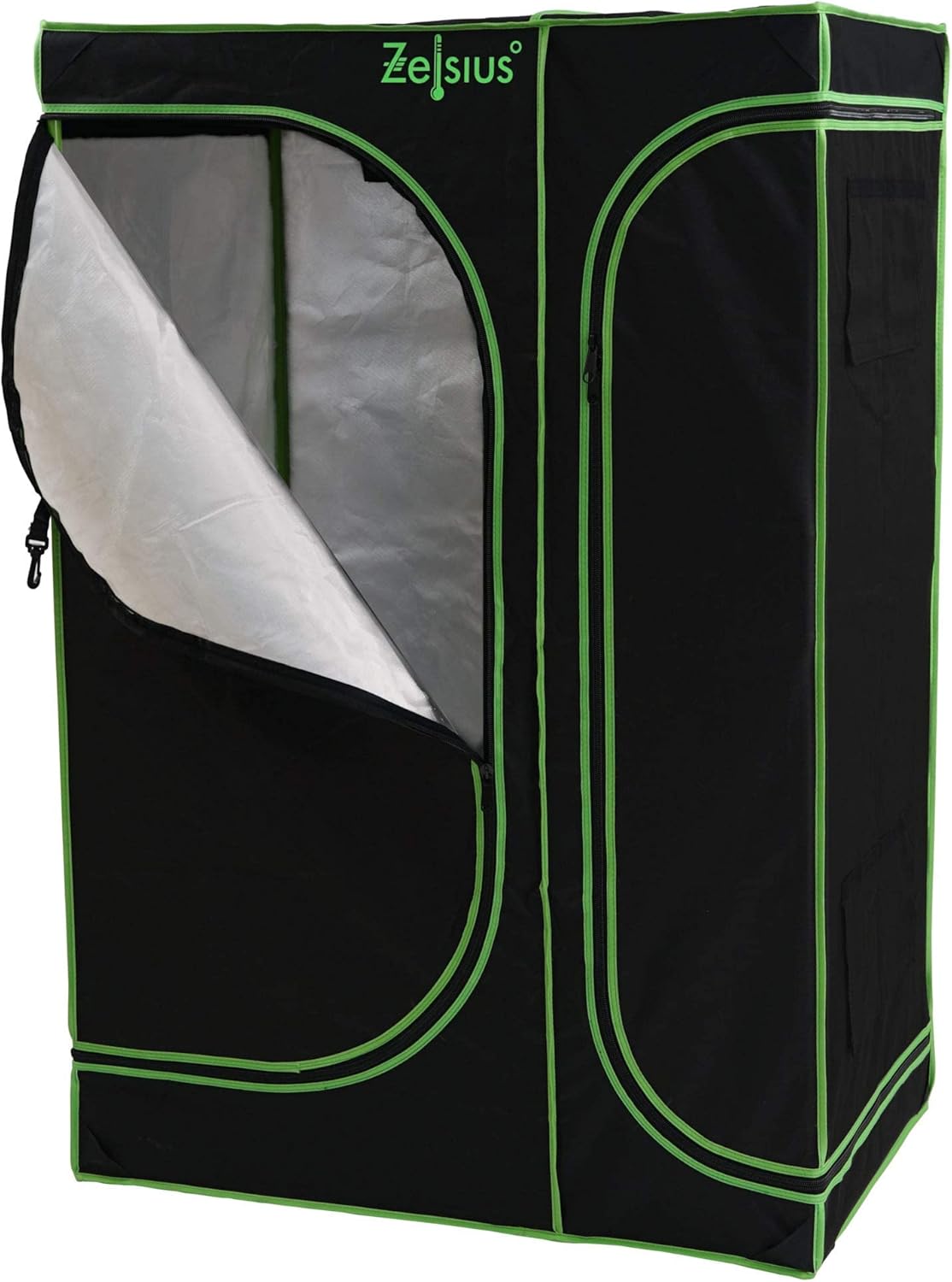 Zelsius Growzelt MyHomeGrow 2-in-1 Grow Tent | Indoor Growroom | schwarz grün | Growroom Growschrank Darkroom Pflanzenzelt Gewächshaus Zuchtzelt (160 x 120 x 205 cm)