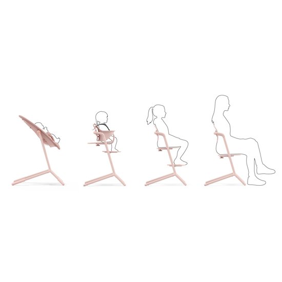 Chaise haute Lemo 4-en-1   Pearl Pink        de               CYBEX