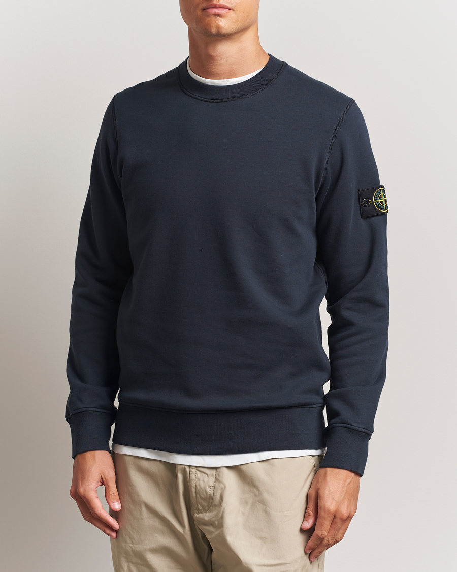 Stone Island Garment Dyed Fleece Sweatshirt Navy
