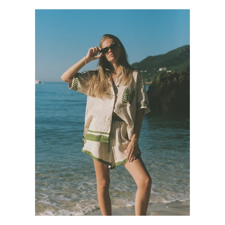 Soleil Soleil Short Abbey Vestige Lin | Blanc