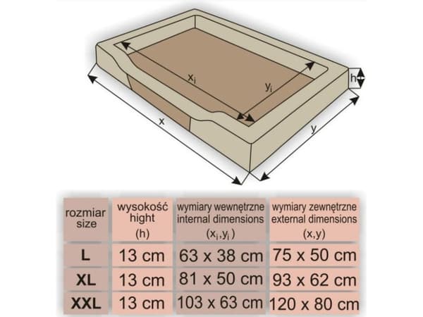 Hobbydog Deluxe Seng - Brun og beige XXL