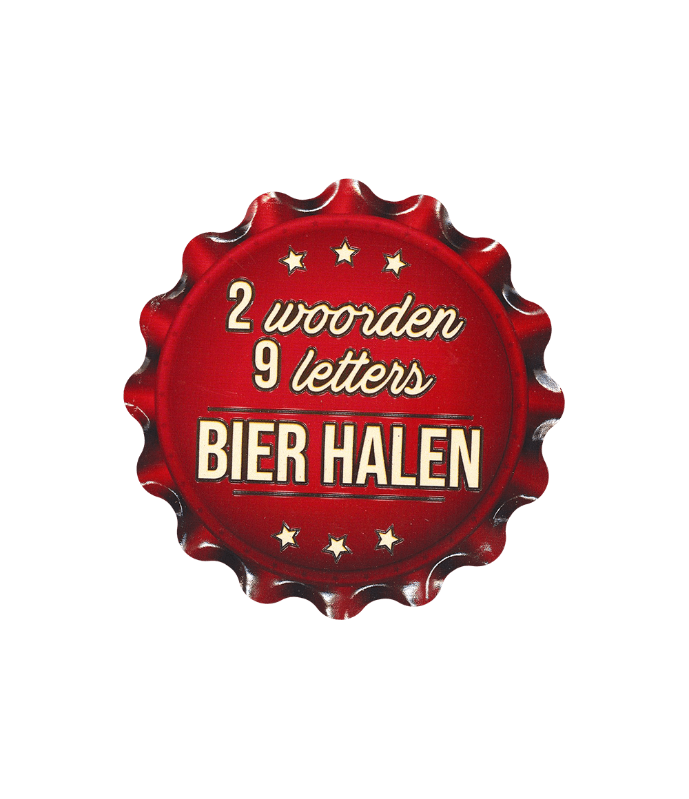 Rode Onderzetters Bier Halen 11cm