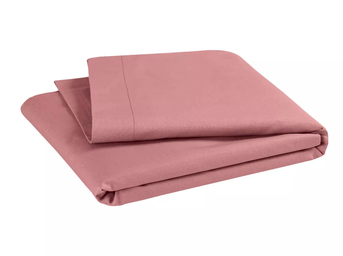 Drap plat bébé coton bio 118x180 bois de rose