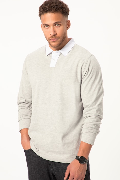 STHUGE Poloshirt, Langarm, Jersey, Rückenprint, bis 8 XL