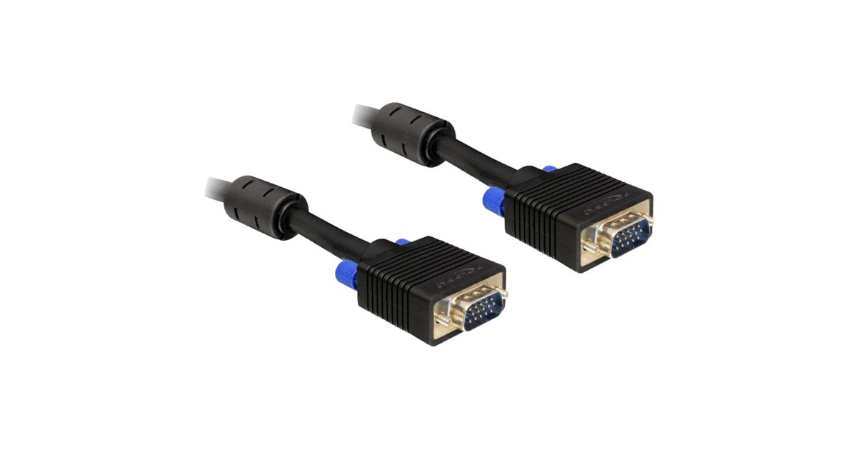 DeLOCKDelock Cable SVGA male-male kabel  (Zwart, 3 meter, 82558)