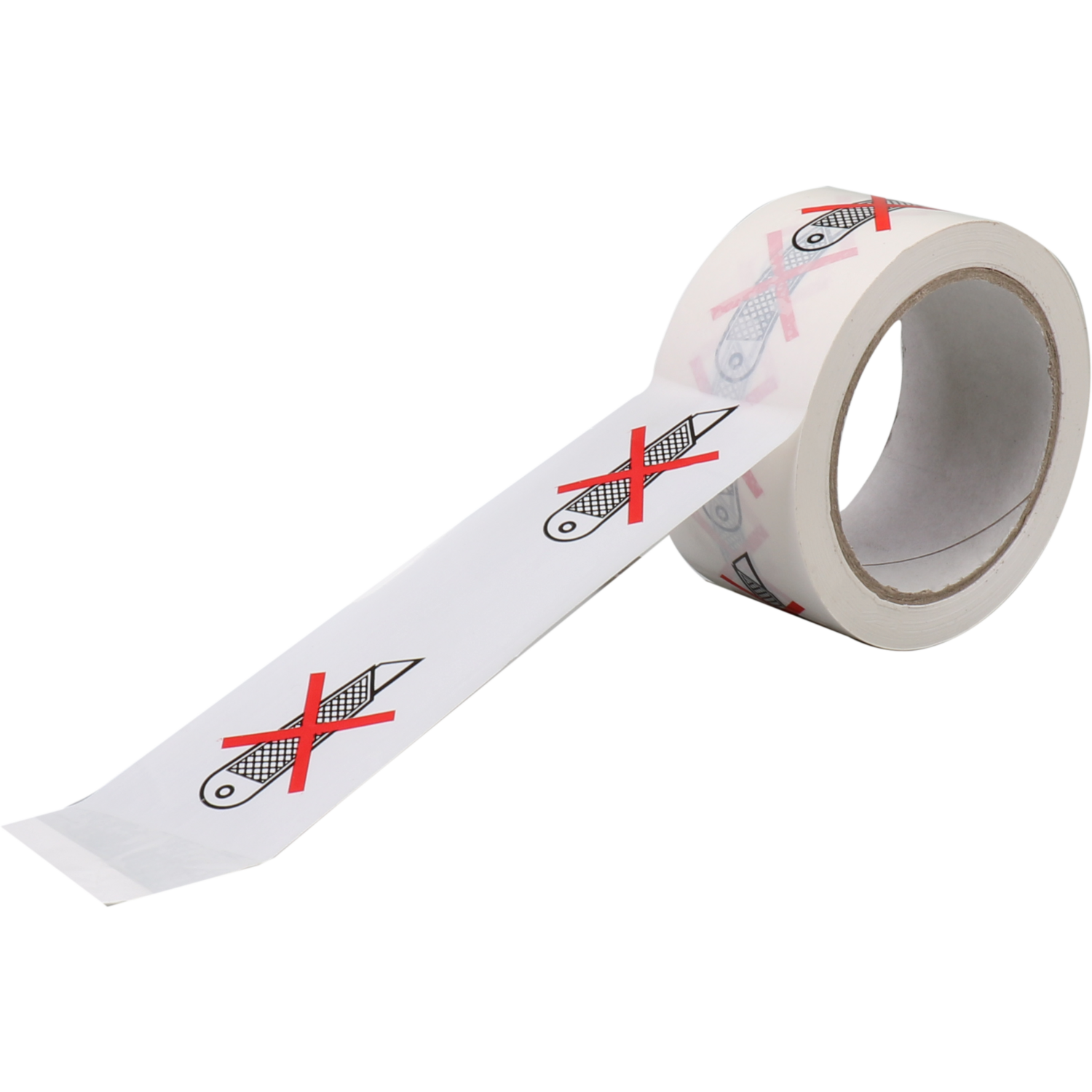 Dozensluittape, PVC, 50mm, 66m, wit