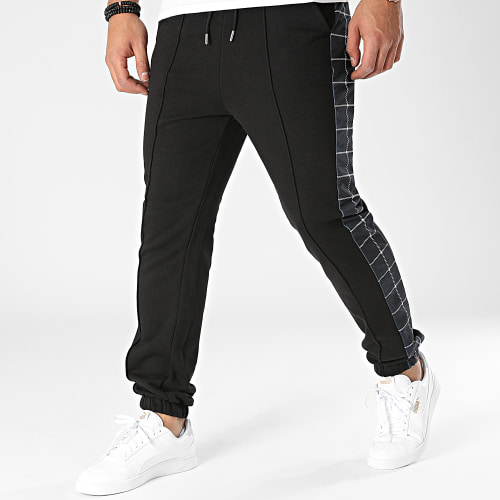 Pantalon Jogging A Bandes Carreaux Liverpool Noir