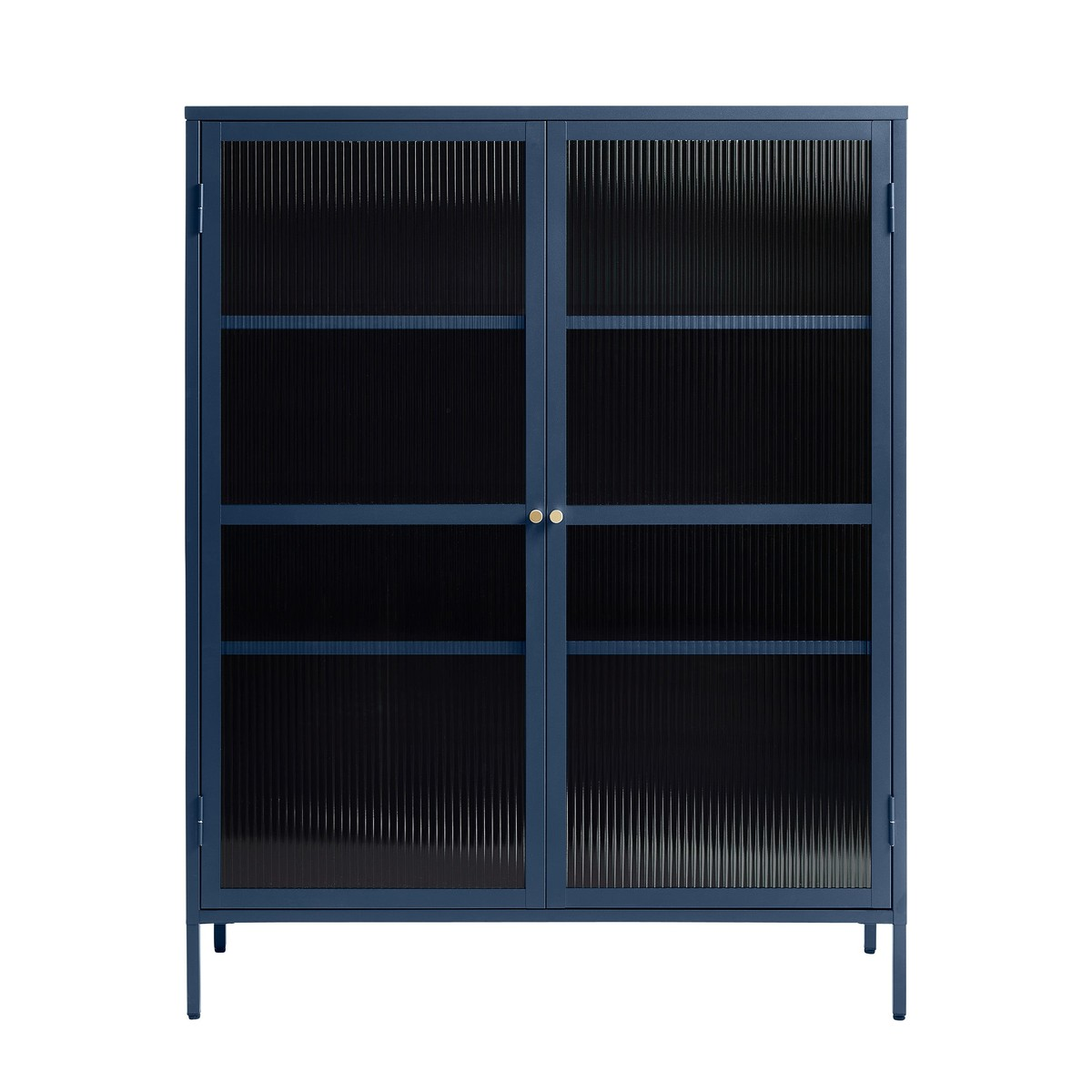 Vitrinekast Omeo 140x111 cm blauw