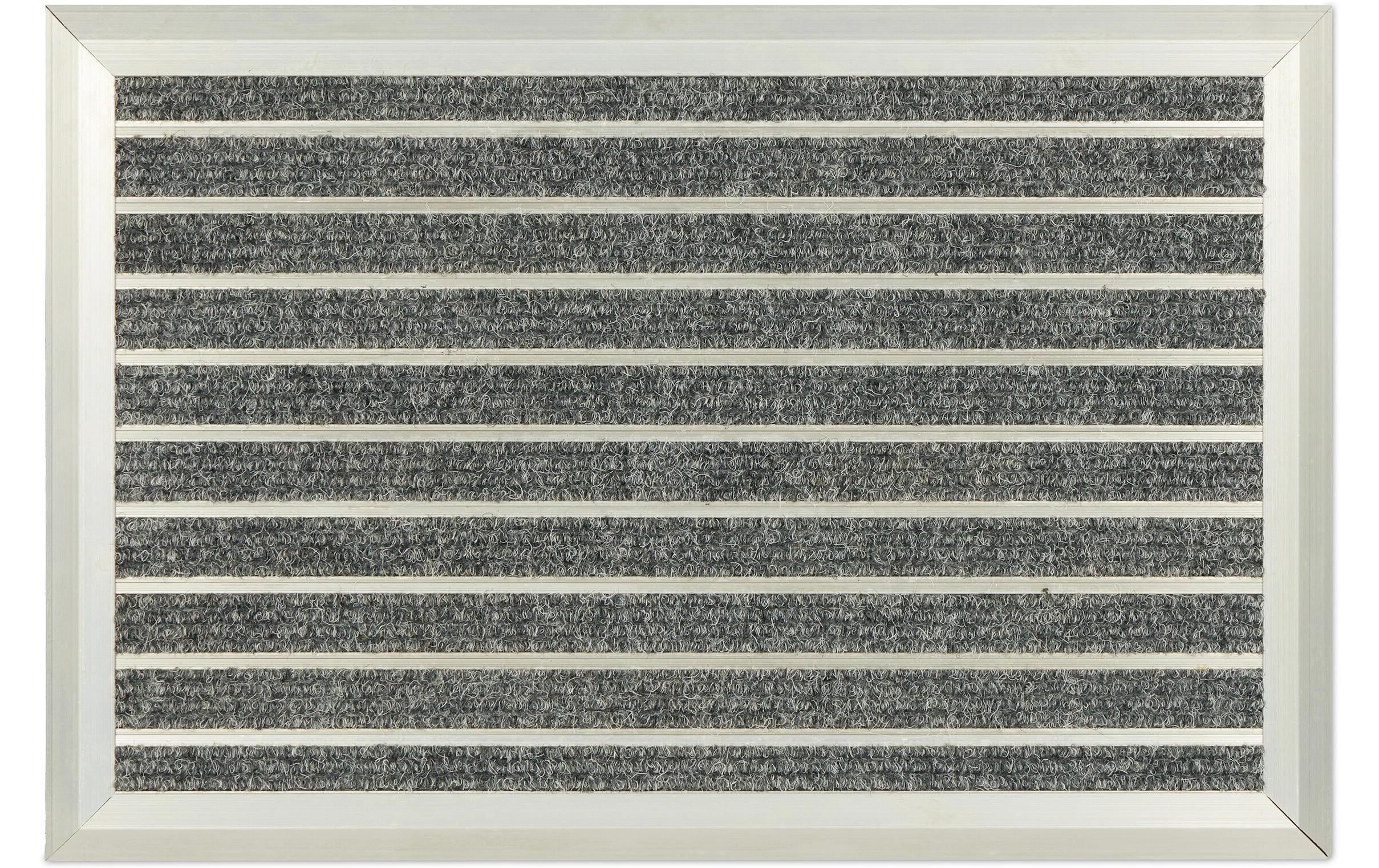 Fussmatte Aluminium 40 cm x 60 cm, Grau/SilberTürmatte