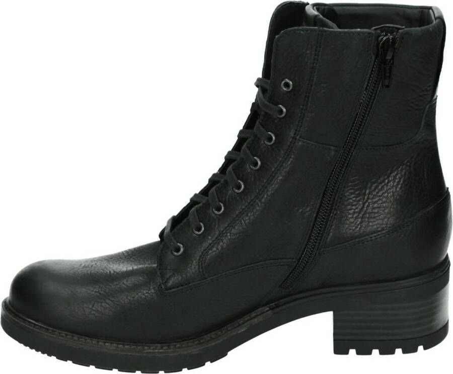 Durea 9725~H~~~~~~~~~~~~~~~~~~~~~~~~ Hoge sneakersVeterlaarzenDames veterschoenenDames sneakersHalf-hoge schoenen Zwart