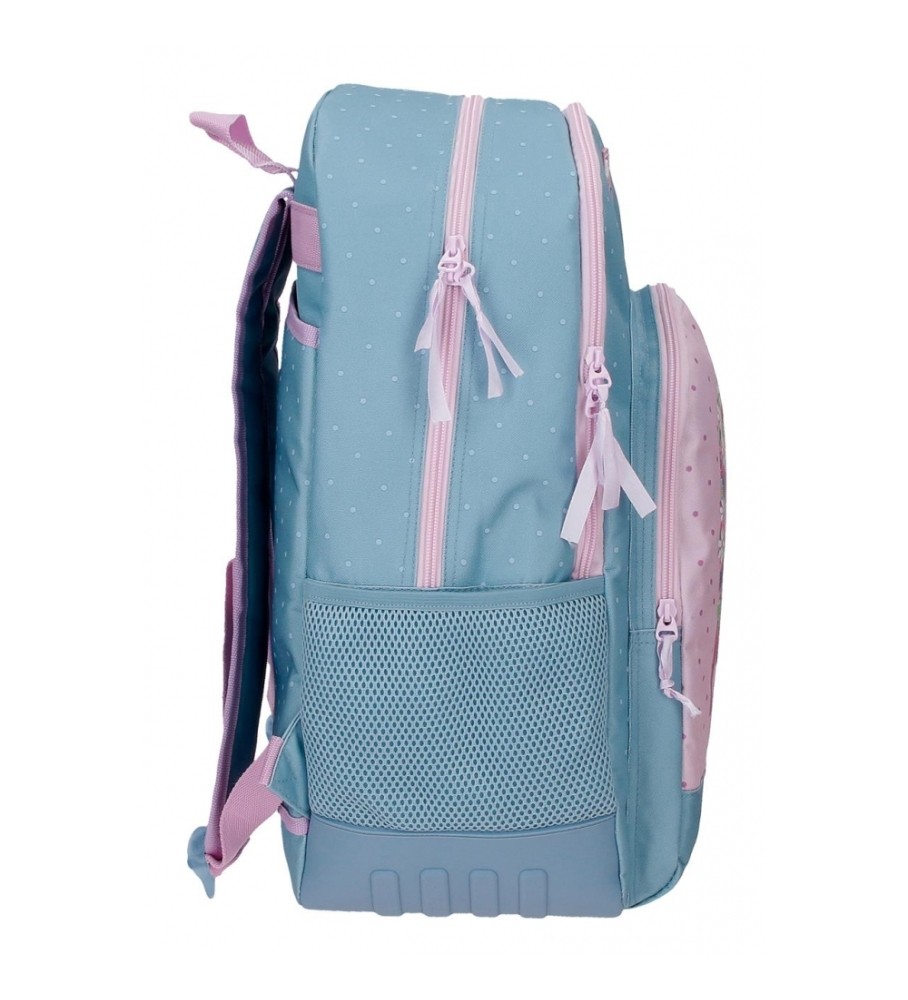 Roll Road Mochila Escolar Roll Road Peace Dos Compartimentos adaptable a carro azul, rosa