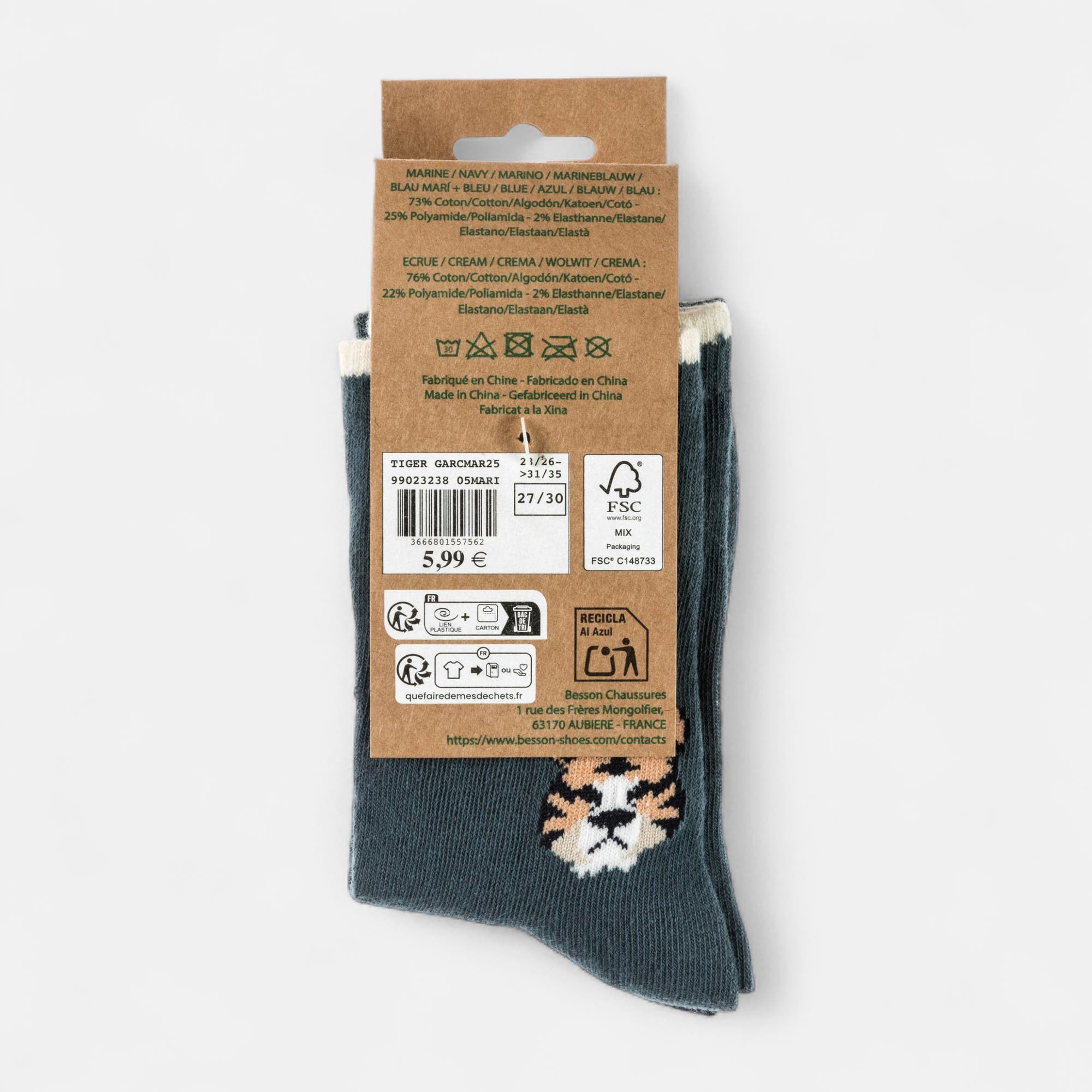 Chaussettes Enfant bleu marine